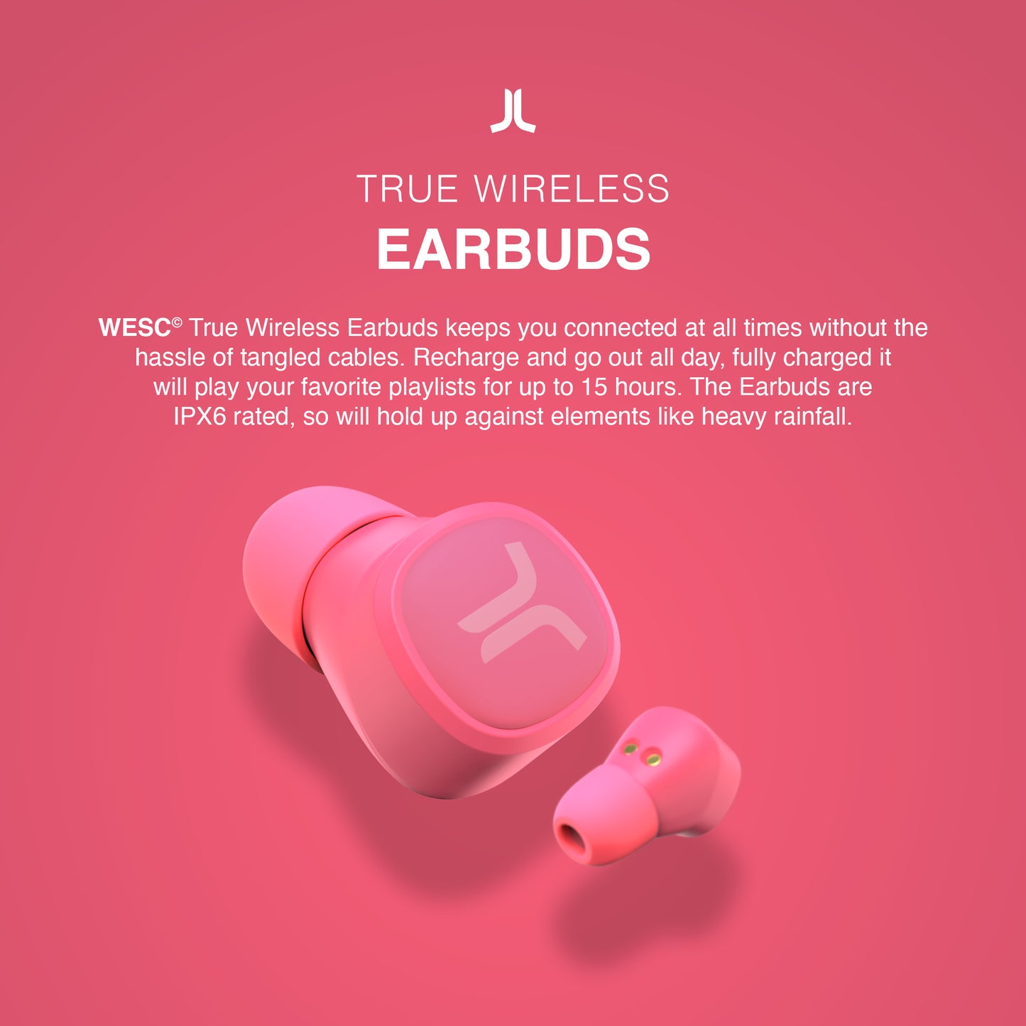 WESC Audio TWS Earbuds - Neon Pink