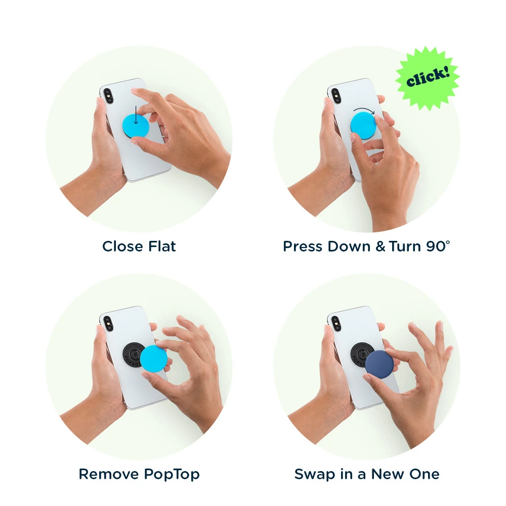 PopSockets PopGrip Premium Aluminum Indigo Blue