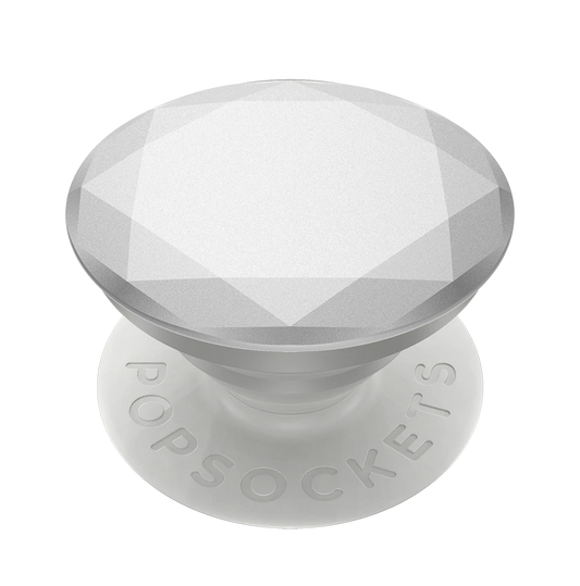 PopSockets PopGrip Premium Metallic Diamond Silver