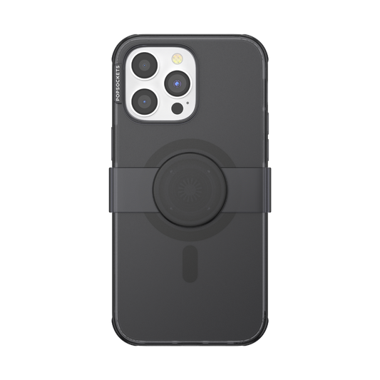 PopSockets PopCase MagSafe for iPhone 14 Pro Max - Translucent Black