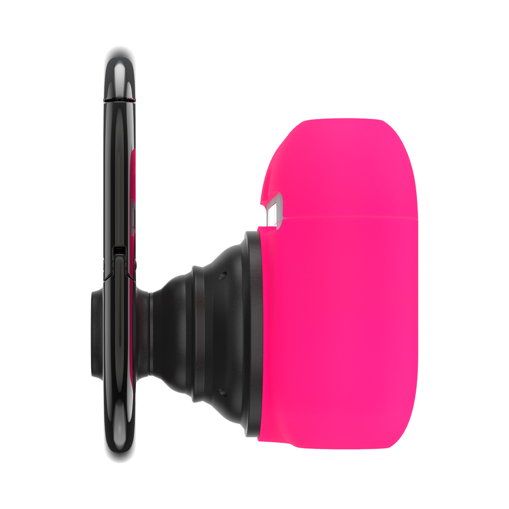 PopSockets AirPod Holder AirPods Holder Pro Neon Pink + PopChain 2 Premium Gunmetal