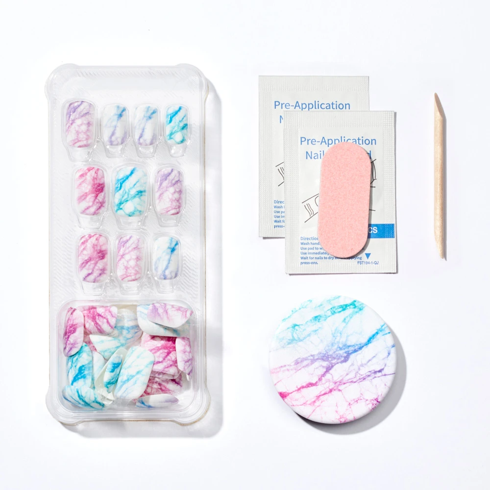 PopSockets PopGrip + Matching Nails - Unicorn Marble Spectrum