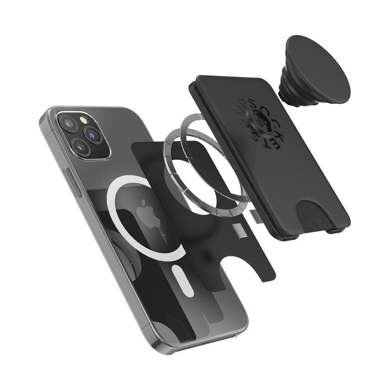 PopSockets PopWallet+ MagSafe Card Holder - Black