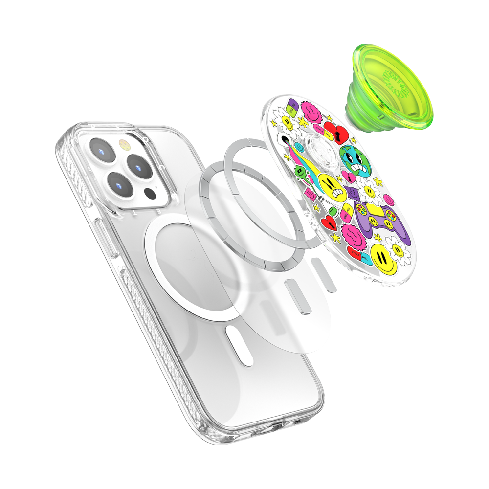 PopSockets PopGrip for MagSafe - Bright Psych