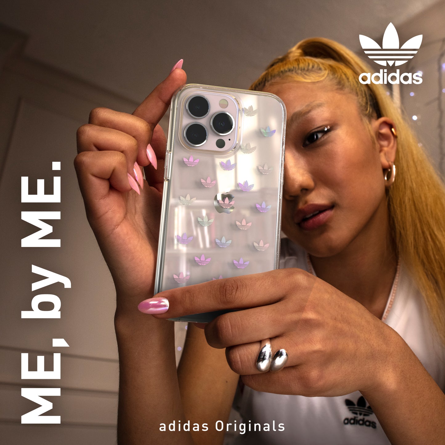 adidas Originals Snap Case for iPhone 14 Plus - Clear / Holographic