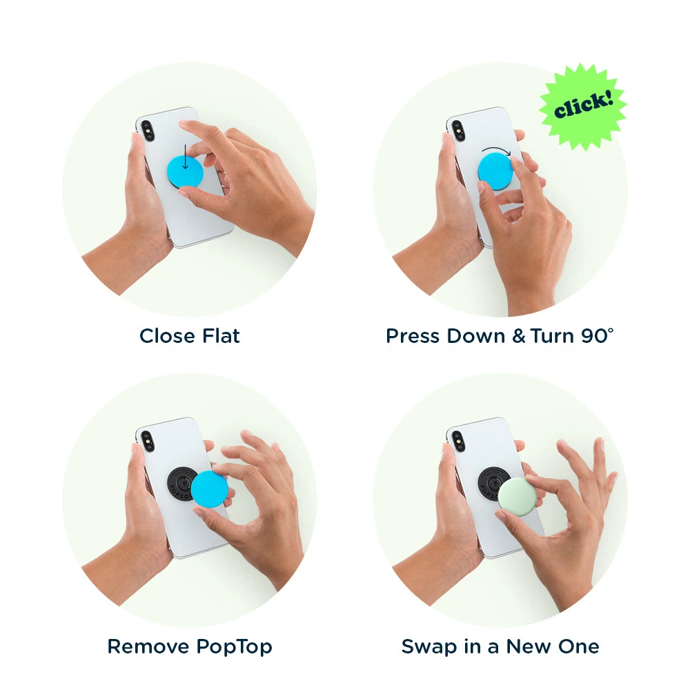 PopSockets PopGrip Premium Aluminum Honeydew Green