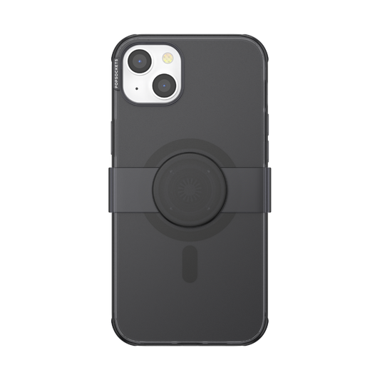 PopSockets PopCase MagSafe for iPhone 14 Plus - Translucent Black