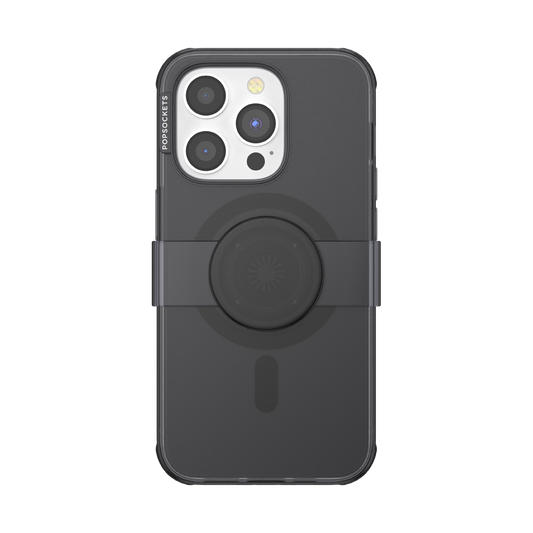 PopSockets PopCase MagSafe for iPhone 14 Pro - Translucent Black