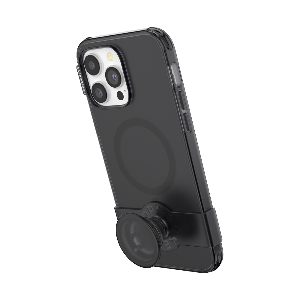 PopSockets PopCase MagSafe for iPhone 14 Pro Max - Translucent Black