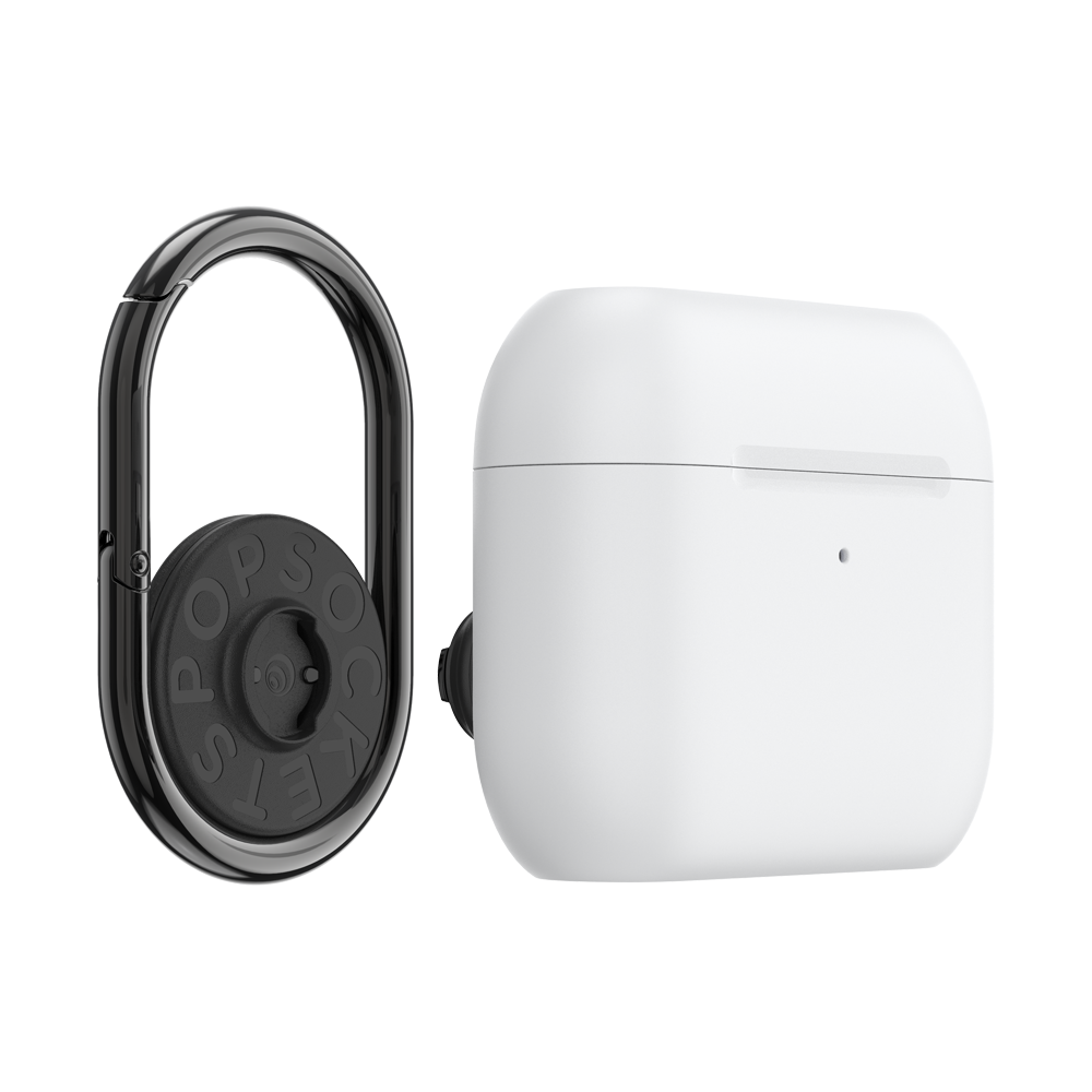 PopSockets AirPod Holder AirPods Holder Pro White + PopChain Premium Gunmetal