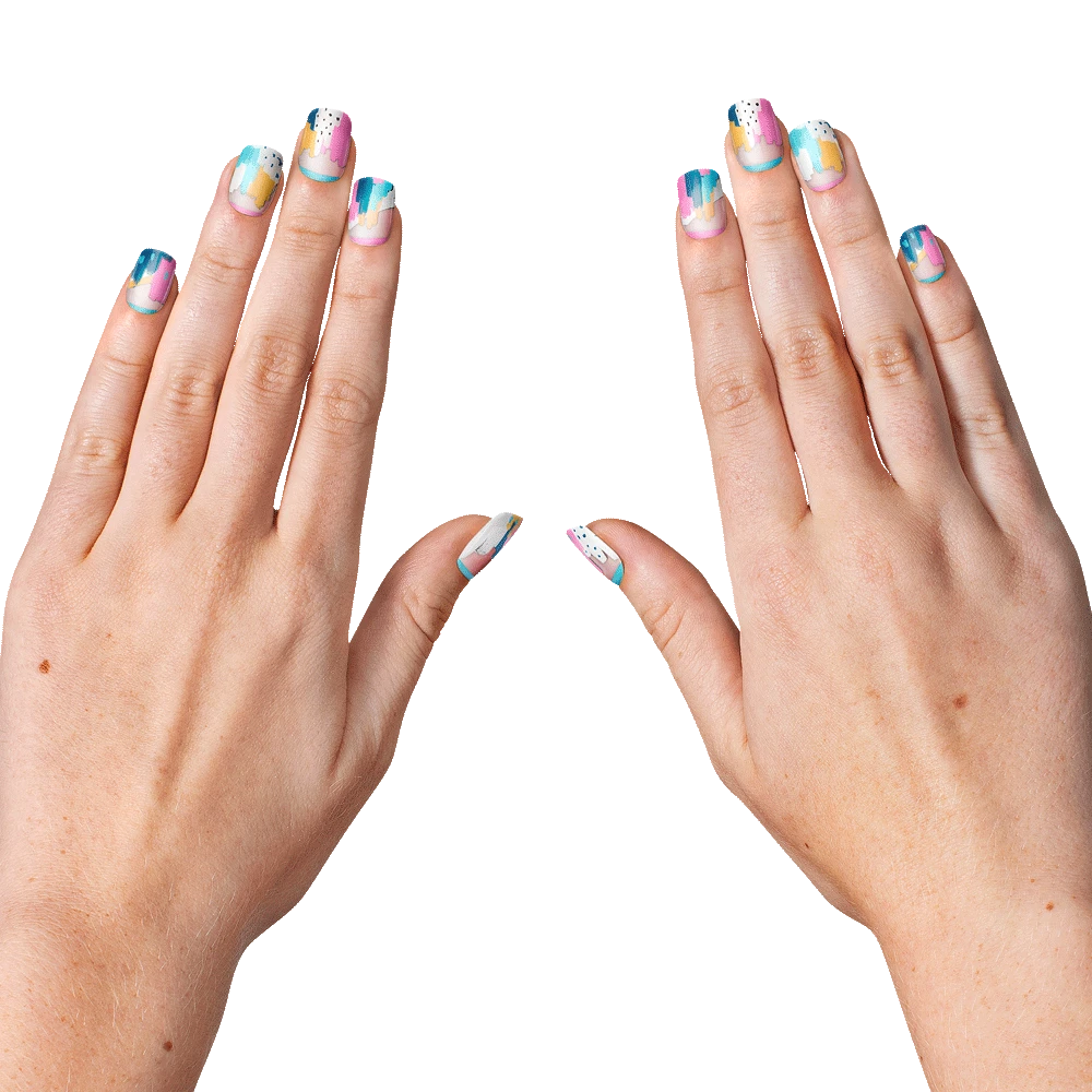 PopSockets PopGrip + Matching Nails - Painterly Pastels (Gloss)