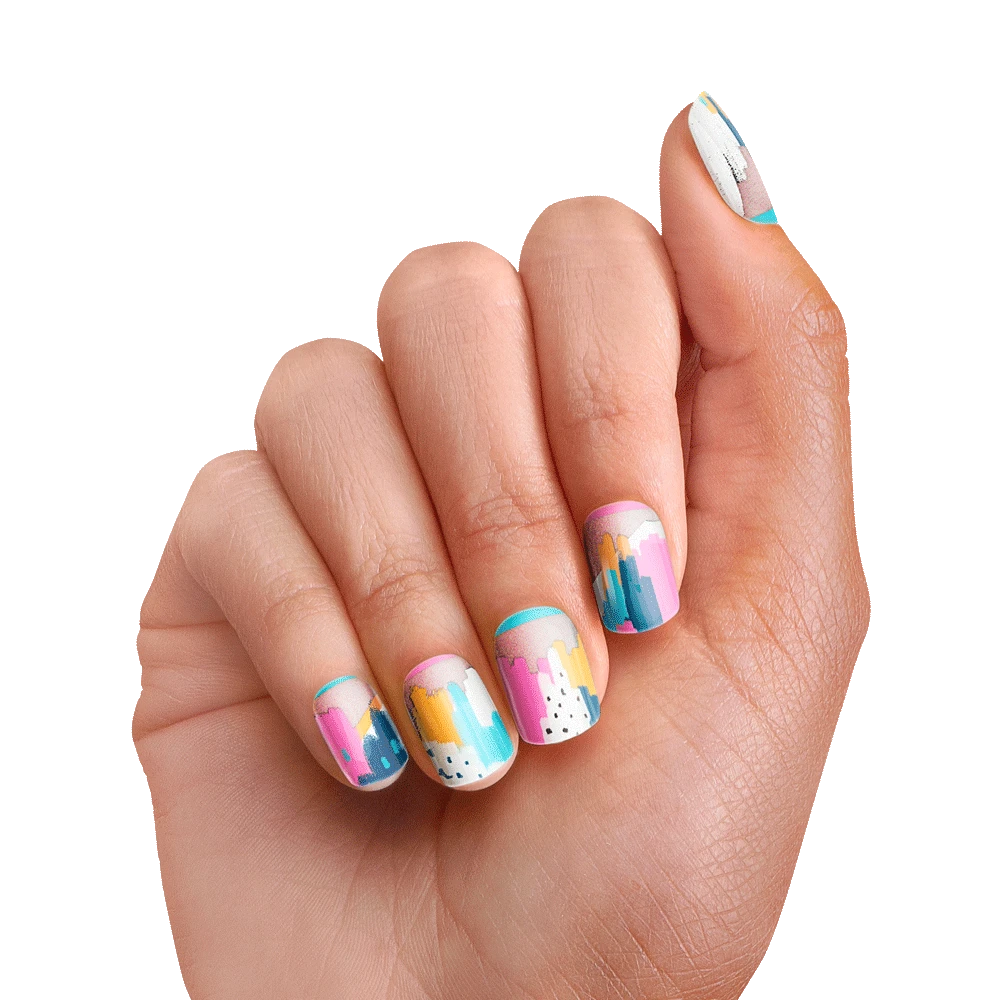PopSockets PopGrip + Matching Nails - Painterly Pastels (Gloss)