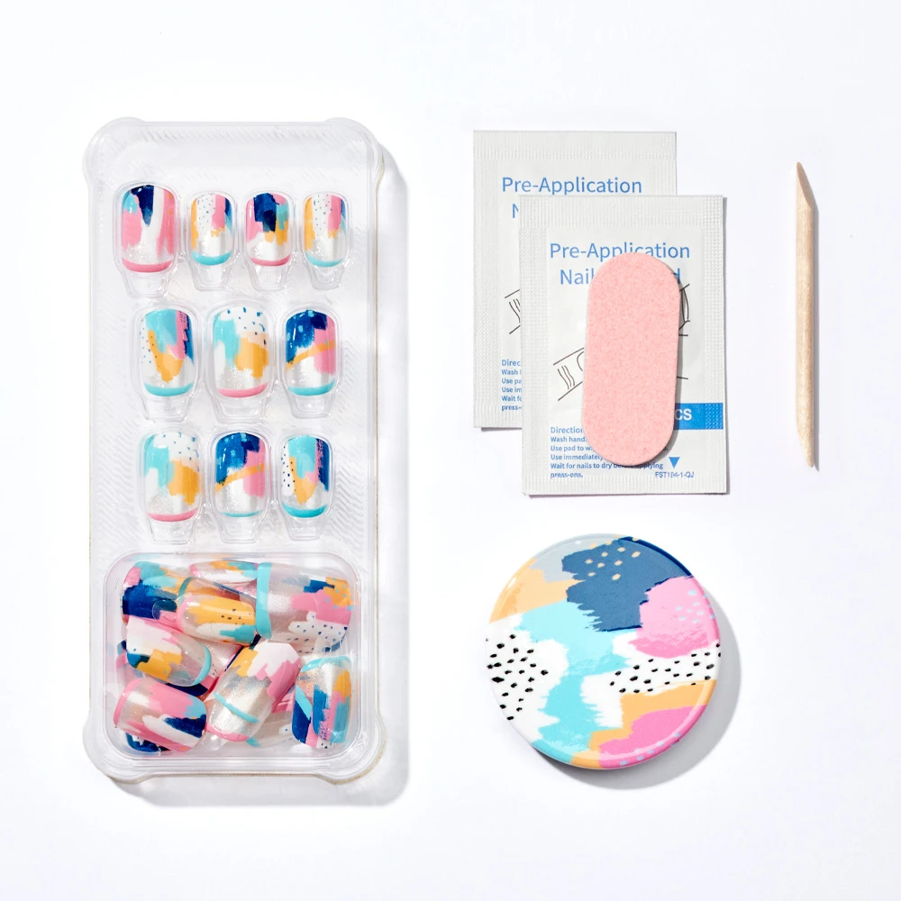 PopSockets PopGrip + Matching Nails - Painterly Pastels (Gloss)